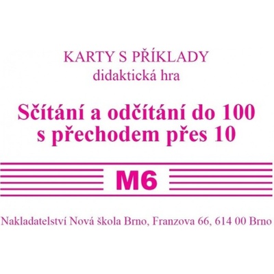 Sada kartiček M6 - sčítání a odčítání