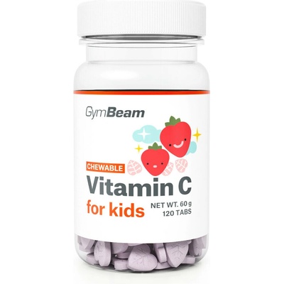 GymBeam Chewable Vitamin C for kids strawberry 120 tabliet