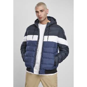 Urban Classics Мъжко яке в тъмносиньо от Urban Classics Colorblock Bubble MODEL774 SALE - , размер 4XL