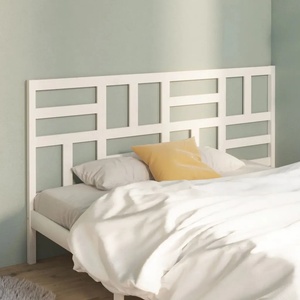 vidaXL Горна табла за легло, бяла, 186x4x104 см, бор масив (818206)
