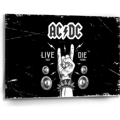 Sablio Obraz ACDC Live fast, die young - 90x60 cm