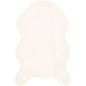 Pure Line Home Фигурална пътека olite имитация на заешка козина, с неплъзгаща се основа, Кремаво