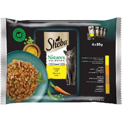 Sheba Nature's Collection kapsičky pre dospelé mačky hydinový výber v želé 4 x 85 g