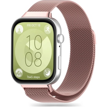 Image 1 of Tech-Protect Стоманена верижка за смарт часовник Huawei Watch Fit 3 от Tech-Protect MilaneseBand - Rose Gold (5906302310487)