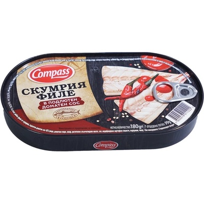 Compass Скумрия филе с подлютен сос 180г
