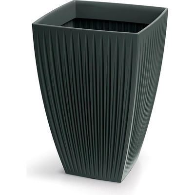 Prosperplast Vysoký květináč LATIE SQUAR I 40 cm antracitový
