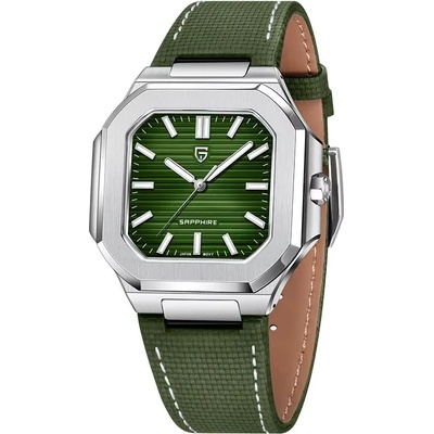 Pagani Design Мъжки часовник Pagani Design Nautilus, Естествена кожа, Зелен (PD-YS019-LEATHER-GREEN)