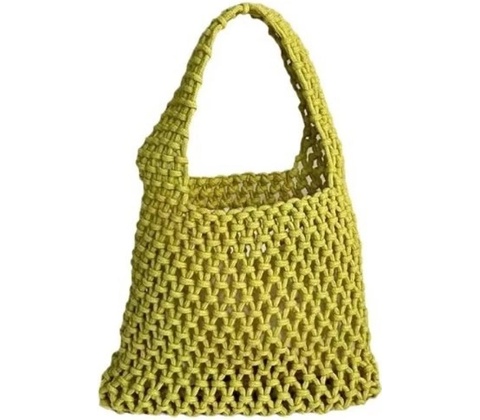 Macramé kabelka do ruky Žltá