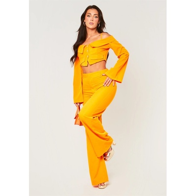 Missy Empire Панталони Missy Empire Fit And Flare Trousers - Orange