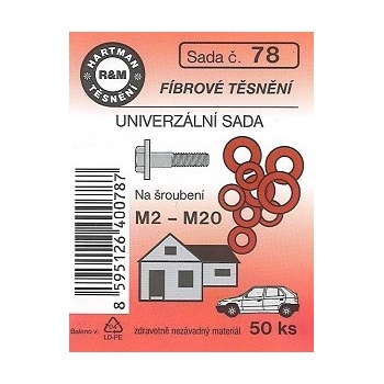 HARTMAN těsnění fíbrové, univerzální, sada č. 78