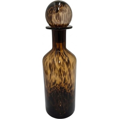 Váza sklo hnedná s vrchnákom 52cm