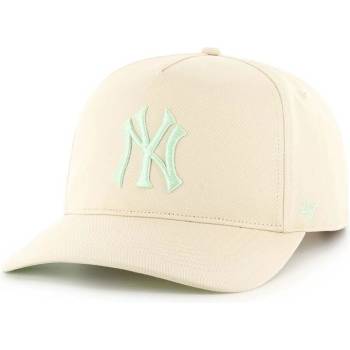 47 brand Памучна шапка с козирка 47 brand MLB New York Yankees в бежово с апликация BCWS-SRSHT17GWP-NT96 (BCWS.SRSHT17GWP.NT96)