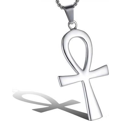 Steel Edge Přívěsek na krk Nilský kříž WJHC16 Barva: Steel