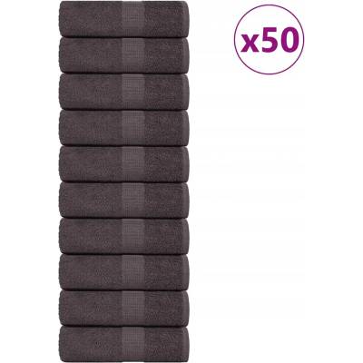 vidaXL Ručníky na ruce 50 ks antracitová 30 x 30 cm