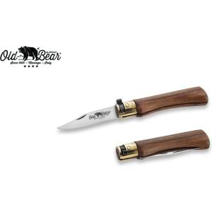ANTONINI oldbear 9307/15_ln / Джобно ножче с острие от неръждаема стомана и дръжка от орехово дърво - кафяво 60 мм (aec0001)