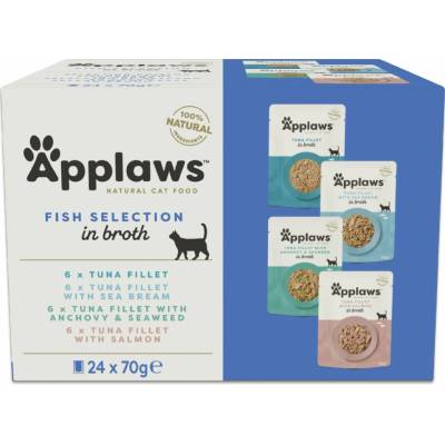 Applaws Cat Natural rybí výběr ve vývaru 24 x 4 varianty 70 g
