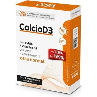 Paladin Pharma Sanavita Calcio D3, 30 дъвчащи таблетки, Paladin Pharma (551168 (50042) PP)