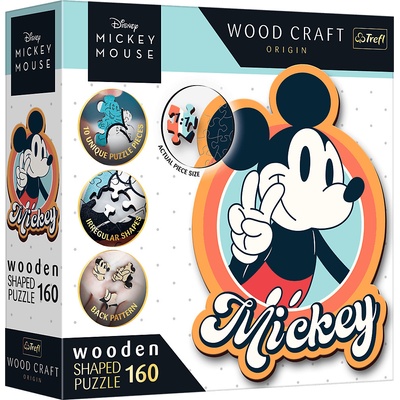 TREFL Wood Craft Origin Mickey Mouse Retro 160 dielov