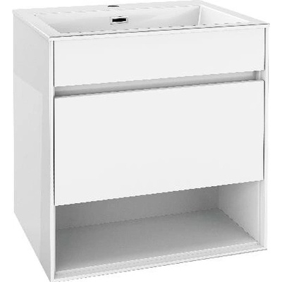 kielle Nefia - Skříňka s umyvadlem 60 cm, lesklá bílá 50027S610