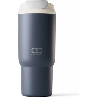 Monbento Termohrnček s viečkom a slamkou Travel Infinity Blue 600 ml