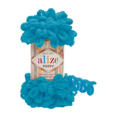Priadza Alize Puffy 16 - tyrkysová