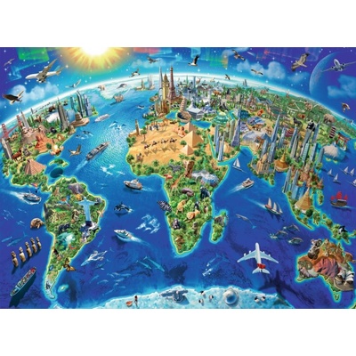 Ravensburger Mapa světových památek 300 dílků