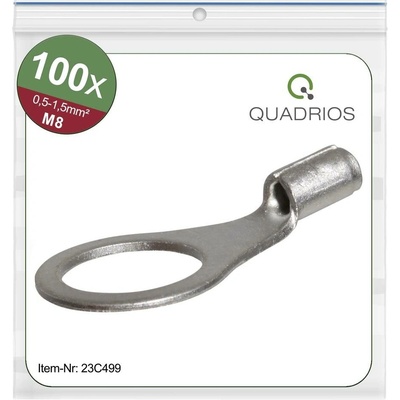 Quadrios 23C499 guľaté káblové oko Prierez=1.5 mm² Ø otvoru=8.5 mm neizolované 100 ks