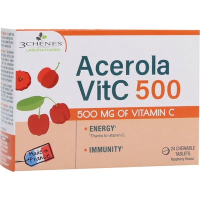 3 Chenes Laboratories Ацерола 500 мг - 24 таблетки за дъвчене