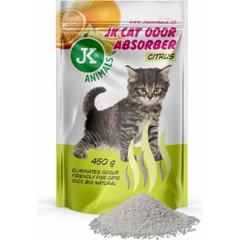 JK ANIMALS Citrus Absorber pohlcovač zápachov s vôňou citrusov 450 g