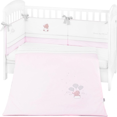 KikkaBoo Бебешки спален комплект с бродерия 2 части EU style 60/120 Dream Big Pink (41101020119)