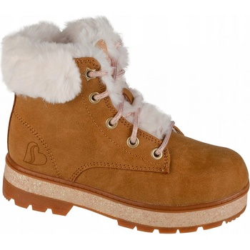 Skechers dívčí zimní kotníkové boty skechers street glitz 310952l-csnt světle hnědé