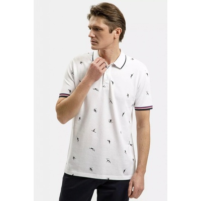 Pánské triko Cross Jeans polo Shirt 16084-008 White