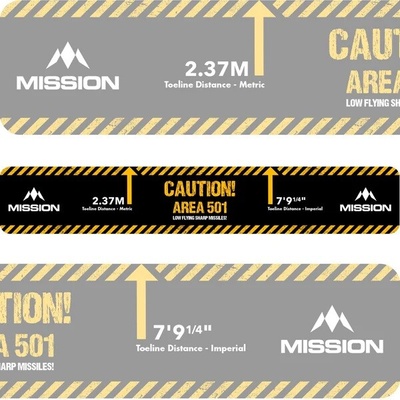 Odhodová čára Mission Caution! Area 501 60x10 cm