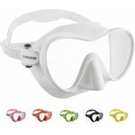 CRESSI Cressi Frameless Diving Mask F1 - Fog-free Glass Lens, Diving Goggles - Ergonomic Silicone Rim, Snorkel Mask - Dry Snorkel & Snorkel Set - White - Mask - ZDN283000