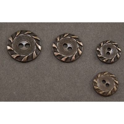 Kovový gombík - staromosadzná - priemer 1,7 cm