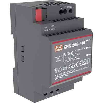 MEAN WELL KNX-20E-640 sieťový zdroj na montážnu lištu (DIN lištu), 30 V/DC, 640 mA, 19.2 W, výstupy 1 x