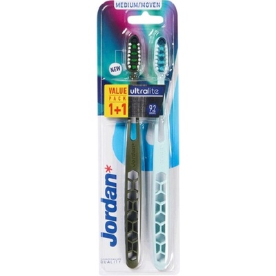 Jordan Ultralite Комплект четки за зъби, Medium, 2 броя, асортимент