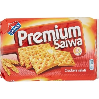 Saiwa premium krekry se zrnky soli na povrchu 315 g
