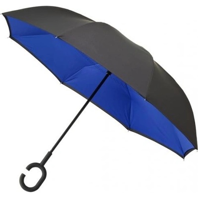 Unikátní holový deštník LIBERTY s obráceným otevíráním a zavíráním modrý