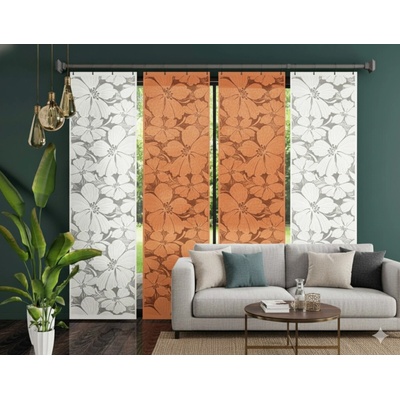 Závesový panel, Floris 50 x 240 cm ORANŽOVÁ
