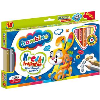 St. Majewski Цветни моливи St. Majewski Bambino 18 цвята с включена острилка