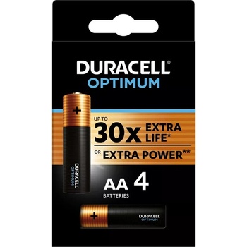 Duracell Алкална батерия duracell optimum lr6 -4 бр. в блистер- 1.5v (dur-ba-lr6-optimum)