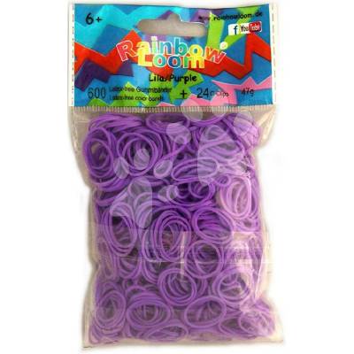 Gumičky Lila Rainbow Loom 600 kusů světle fialové