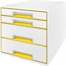 Leitz Wow box 4 zásuvky žltý