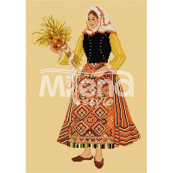 Milena Style Добруджанска носия - гоблен със схема конци dmc 1: 1