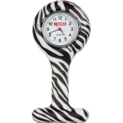 GIMA Nursing, Ošetrovateľské hodinky silikónové, zebra