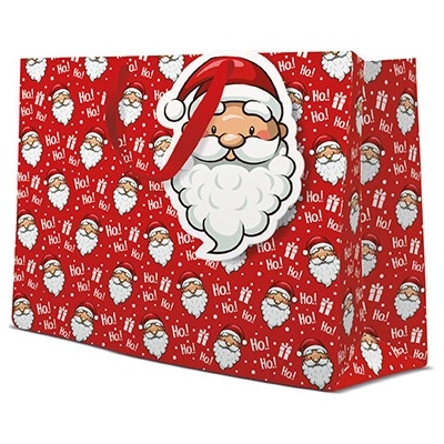 Darčeková taška vianočná 33,5x13x26,5 cm Ho ho ho