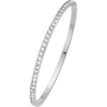 CRYSTalp Pevný oceľový náramok s kryštálmi Classic 22160.E