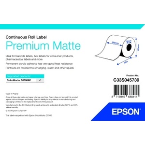 Epson Epson Premium Matte roll, непрекъсната ролка - 203 mm × 60 m (C33S045739)