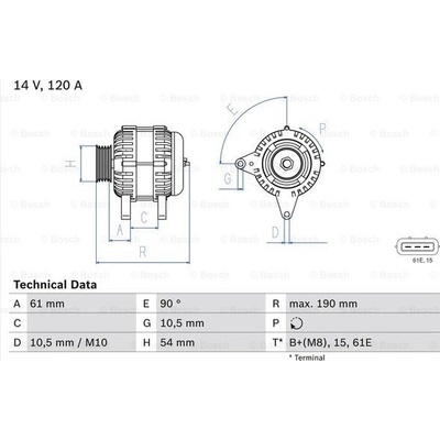 Alternátor BOSCH 0 986 044 841